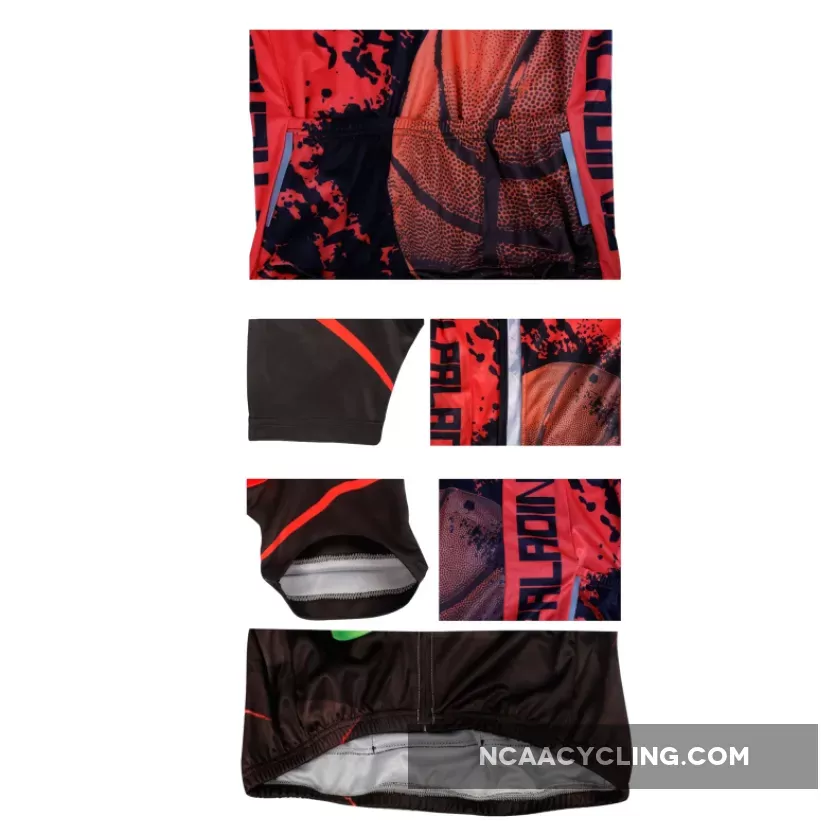 Ilpaladino Baketball Fan Sport Breathable Black&Red Jersey Men's Short-Sleeve Shirts Summer Quick Dry Wear Apparel Outdoor Sports Gear Leisure Biking T-shirt NO.691