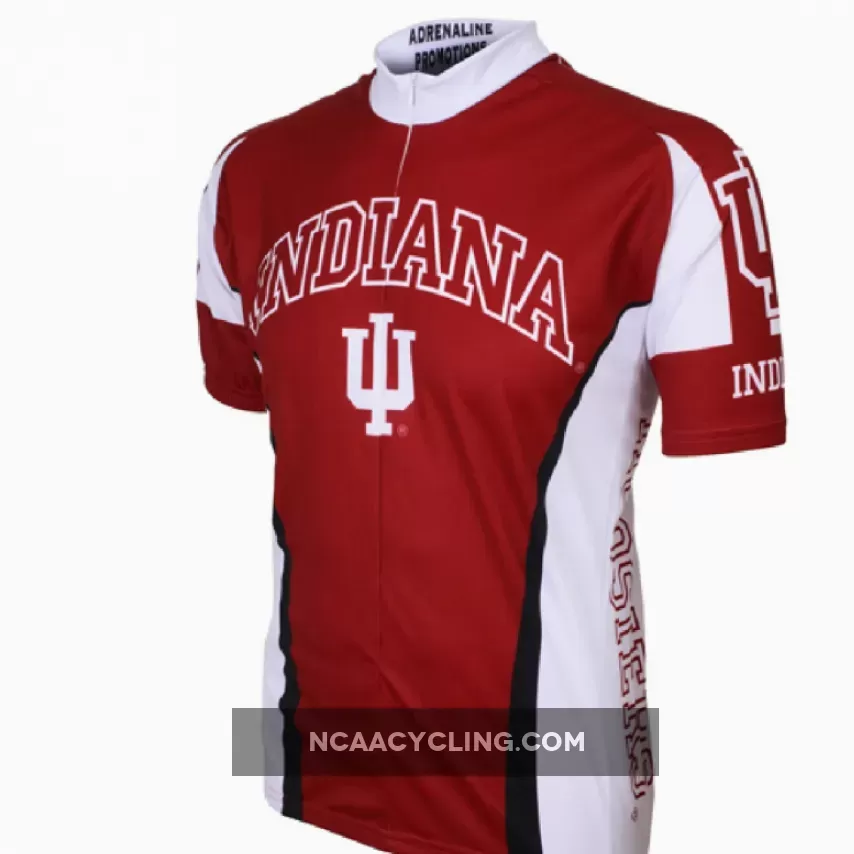 Adrenaline Promo Indiana University Hoosiers College 3/4 zip Men's Cycling Jersey