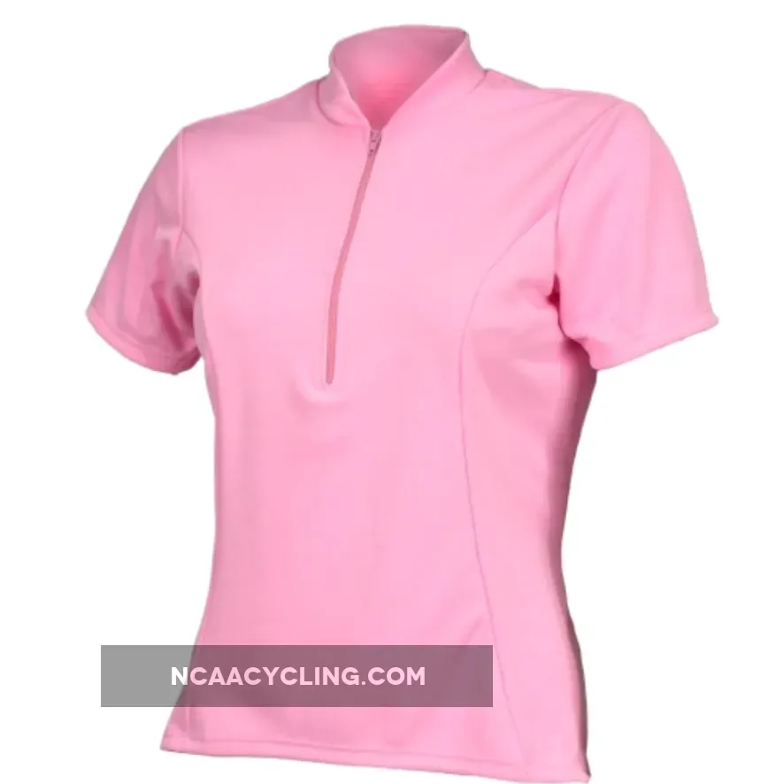 World Jerseys Women's Classic Short sleeve Half zip cycling jersey Light Pink
