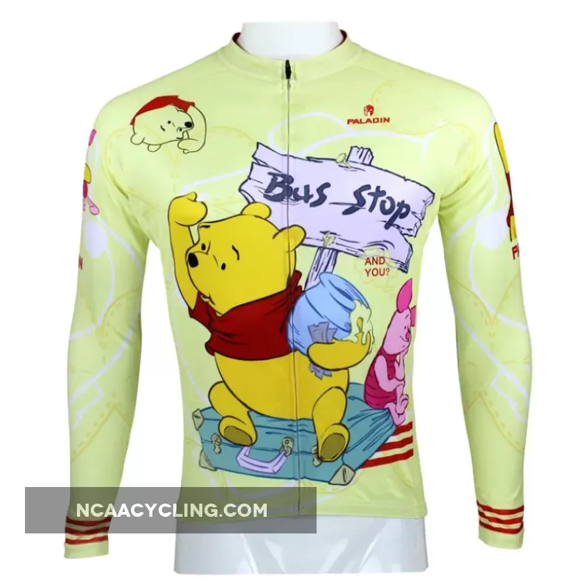Winnie the Pooh Man's Summer Short/long-sleeve Cycling Jersey T-shirt NO.97