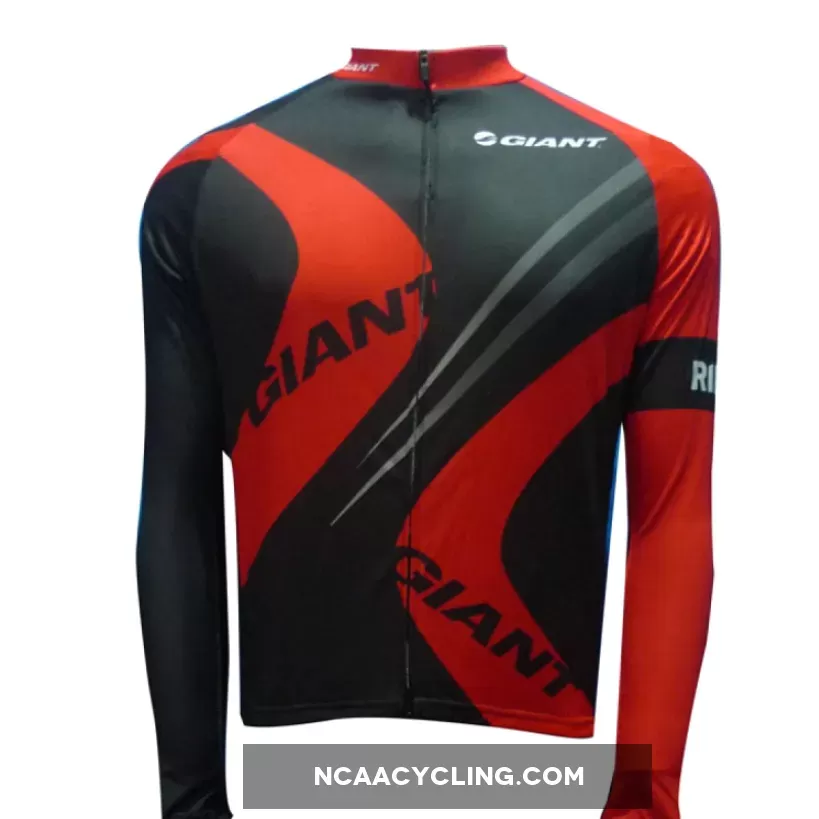 2012 GIANT Black-Red Cycling Long Sleeve Jersey Outlet