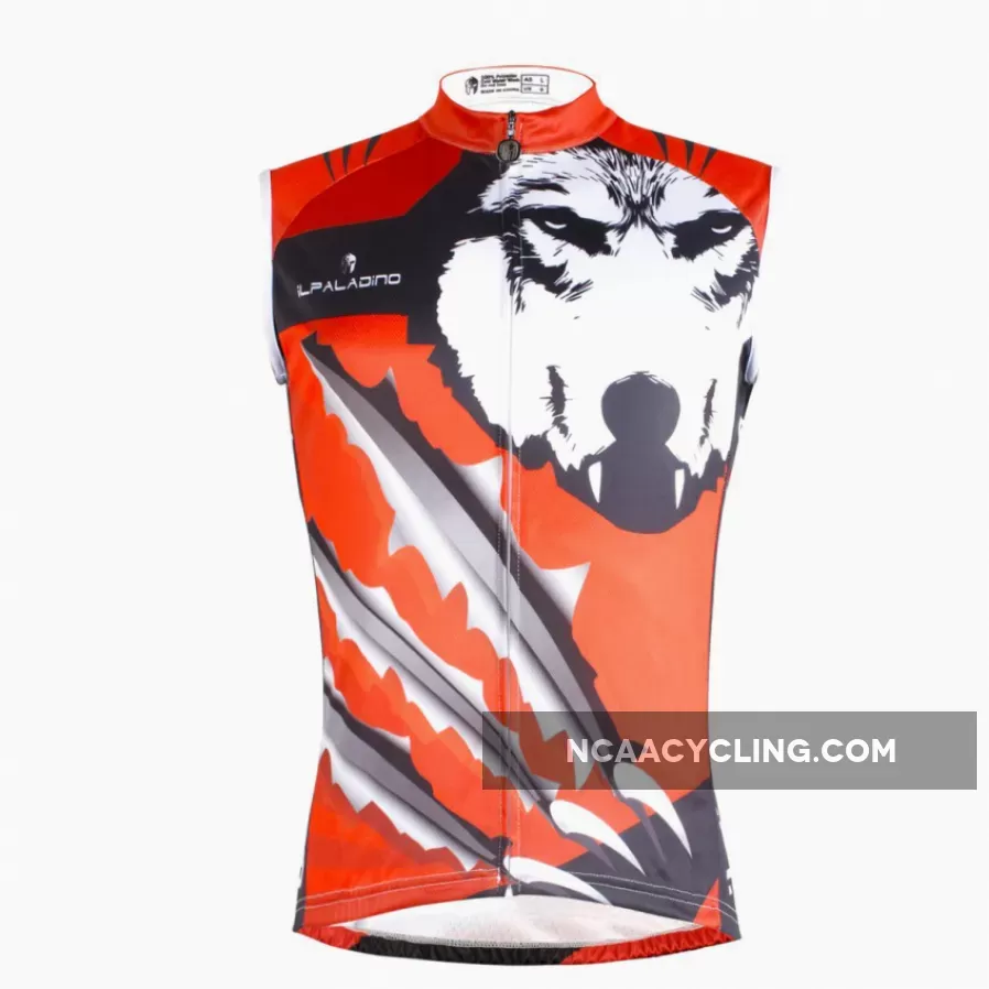 Knife Wolf Red Men's Cycling Sleeveless Bike jersey T-shirt Summer Spring Road Bike Wear Mountain Bike MTB Clothes Sports Apparel Top NO.W 664