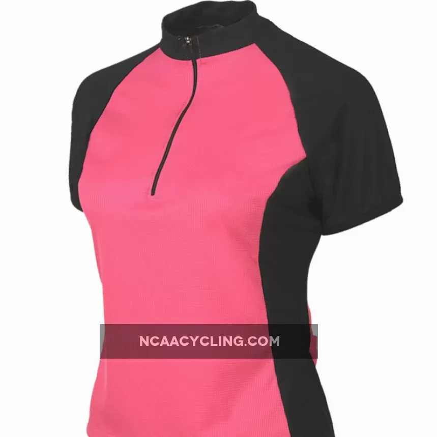 World Jerseys Women's Club Short sleeve Half zip cycling jersey Pink