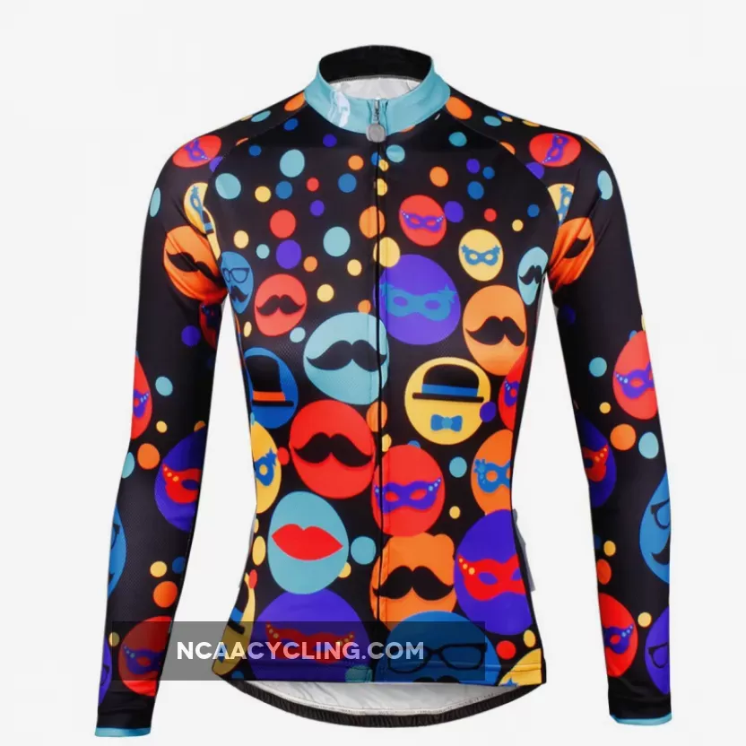 Gentle Mustache Hat Cycling Long/Short-sleeve Women's Biking Shirts 714