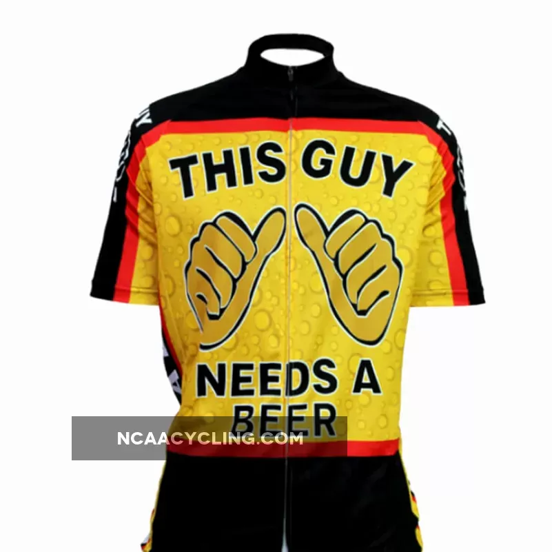 This Guy Needs A Beer Men's Cycling Jerseys For Sale