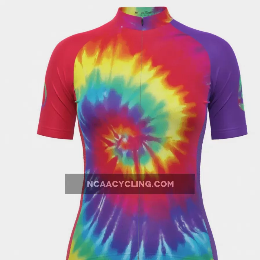 Women's Tie Dye Love & Peace Cycling Jersey Restock