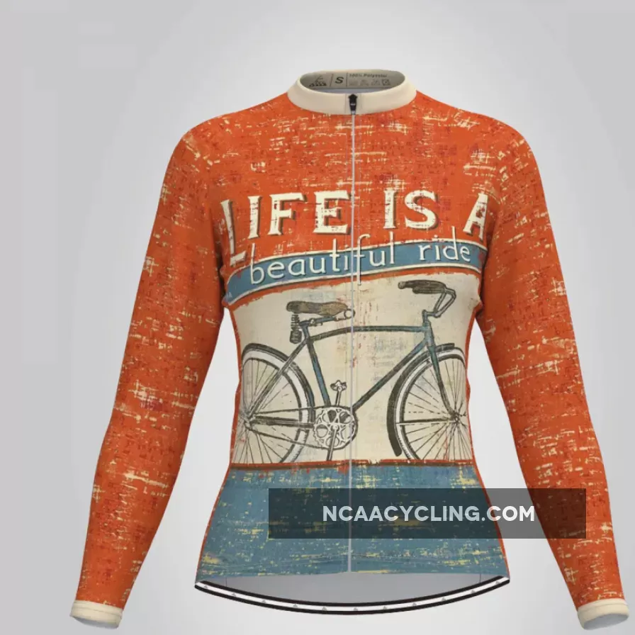Life is a Beautiful Ride Women's Long Sleeve Cycling Jersey