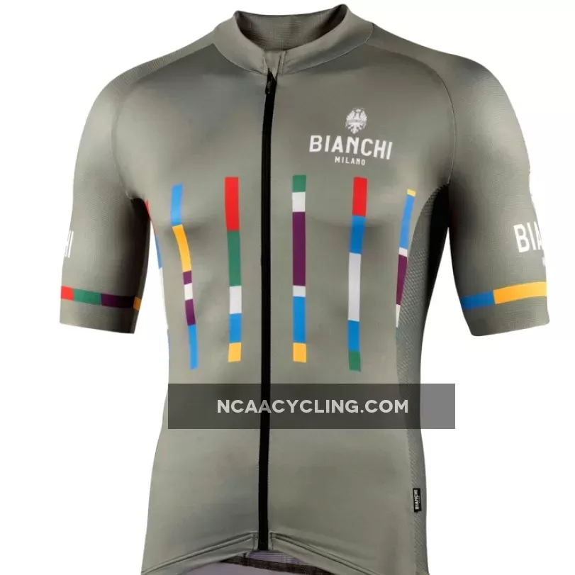 Nalini 2021 Bianchi Milano Fanaco Short Sleeve Cycling Jersey Olive