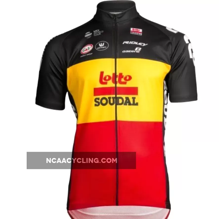 2019 LOTTO SOUDAL belgian time trail champ Short Sleeve cycling Jersey bike clothing Cycle apparel Shirt
