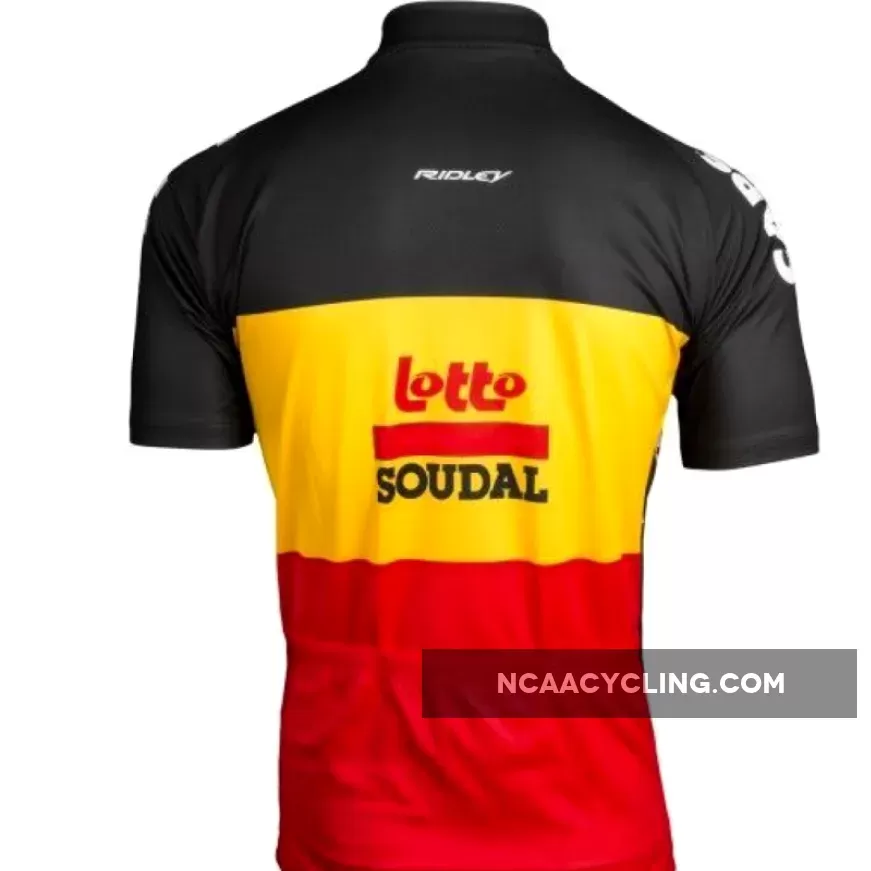 2019 LOTTO SOUDAL belgian time trail champ Short Sleeve cycling Jersey bike clothing Cycle apparel Shirt