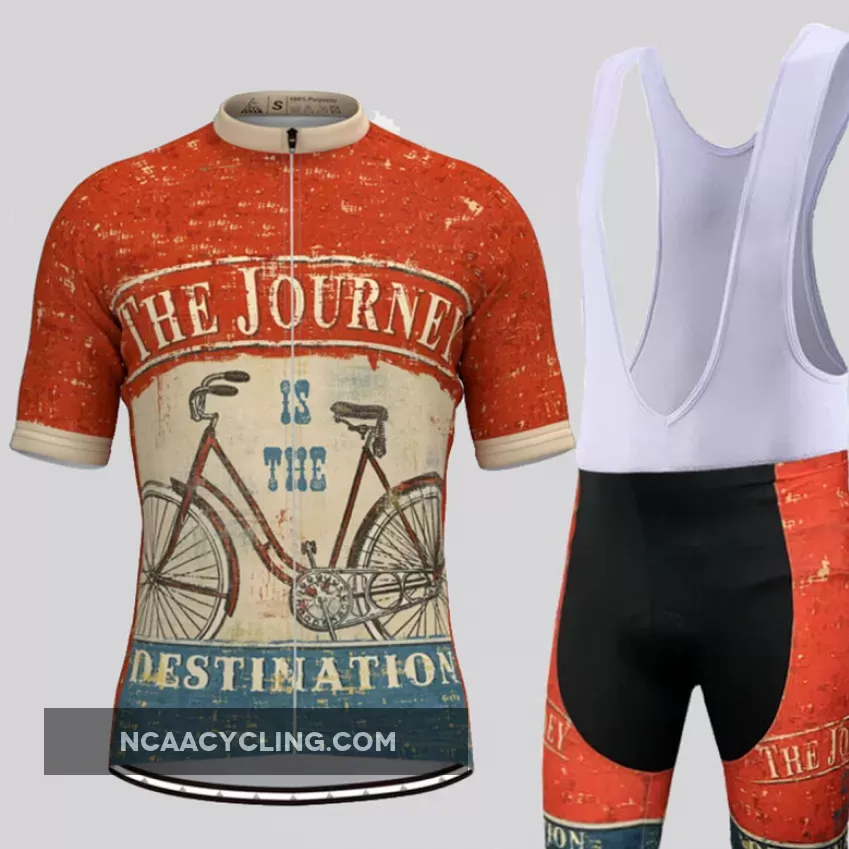 The Journey Is The Destination Cycling Kit Red Outlet