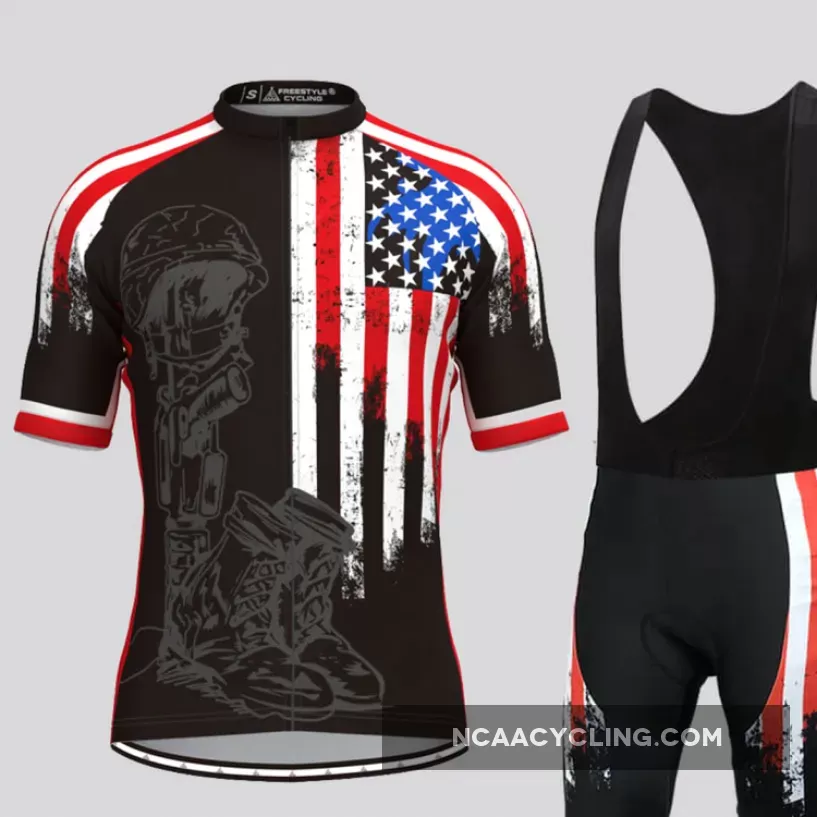 Honor The Fallen USA Flag Men's Cycling Kit For Sale