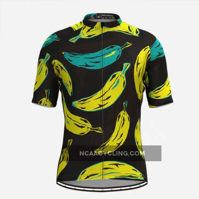 Men's Banana Graffiti Print Cycling Jersey Online