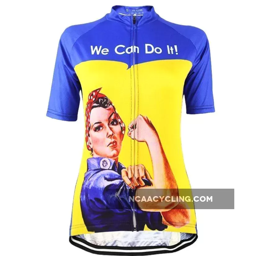 Women's Rosie the Riveter Short Sleeve Cycling Jersey / Rosie The Riveter Full Body