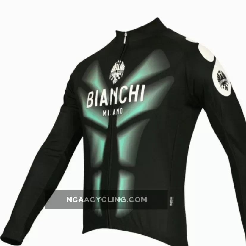 Bianchi Milano Winter Fleece long sleeves jersey MALTA black