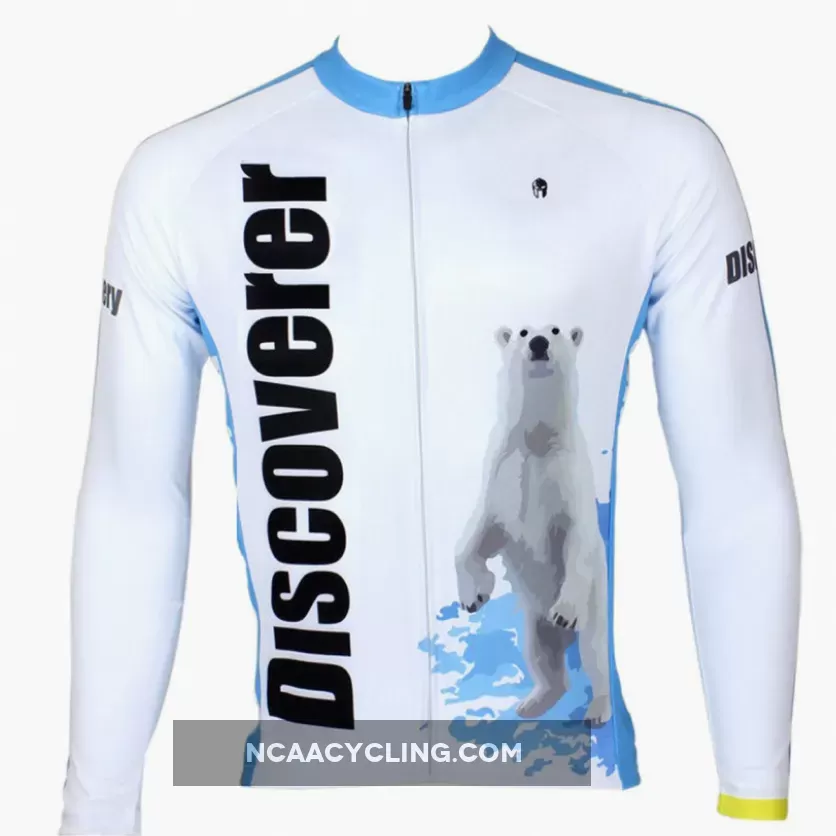 Ilpaladino Snow Polar Bear Men's Long/Short-sleeve Cycling Bike jersey T-shirt Summer Spring Autumn Road Bike Wear Mountain Bike MTB Clothes Sports Apparel Top NO.299