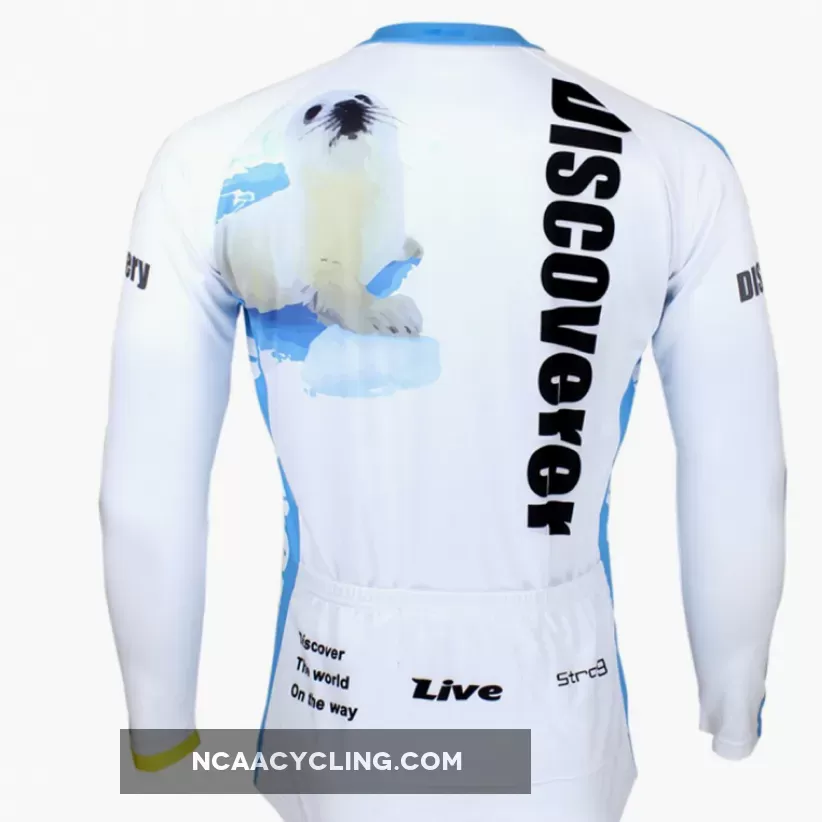 Ilpaladino Snow Polar Bear Men's Long/Short-sleeve Cycling Bike jersey T-shirt Summer Spring Autumn Road Bike Wear Mountain Bike MTB Clothes Sports Apparel Top NO.299