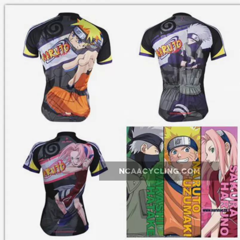 NARUTO Men's Short/long-sleeve Cycling Jersey/Kits/Pant Apparel Outdoor Sports Gear Leisure Biking T-shirt Biking Wear Cartoon World Uzumaki Naruto/Hatake Kakashi