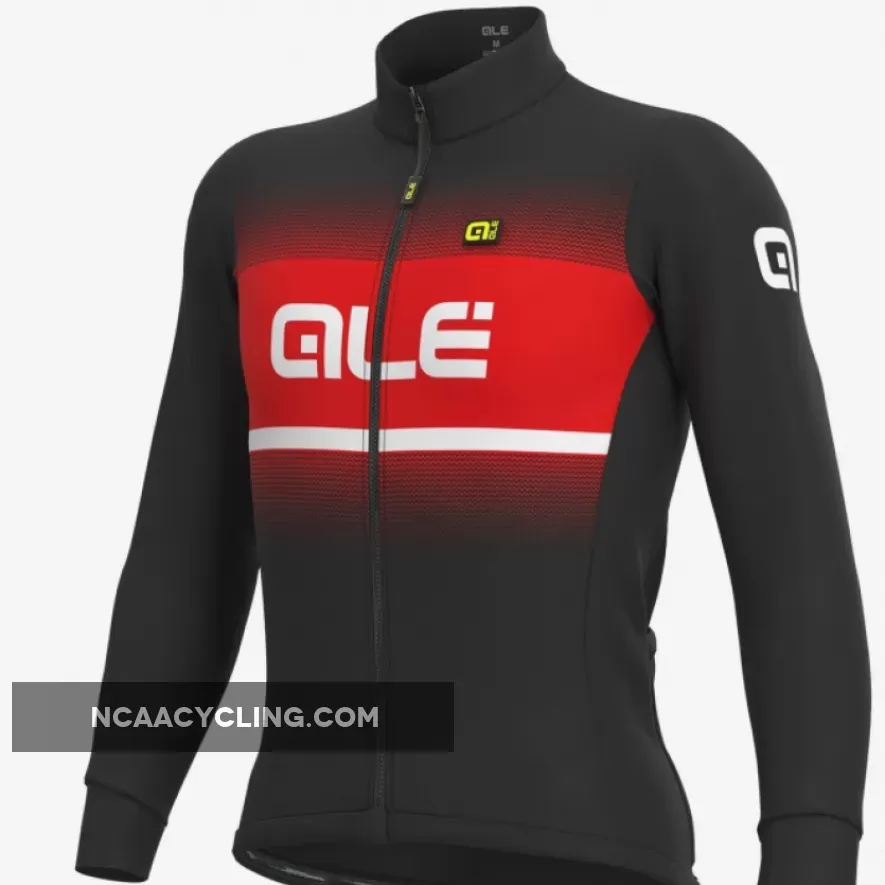 ALE' Blend Solid Winter Red Long Sleeve Jersey,