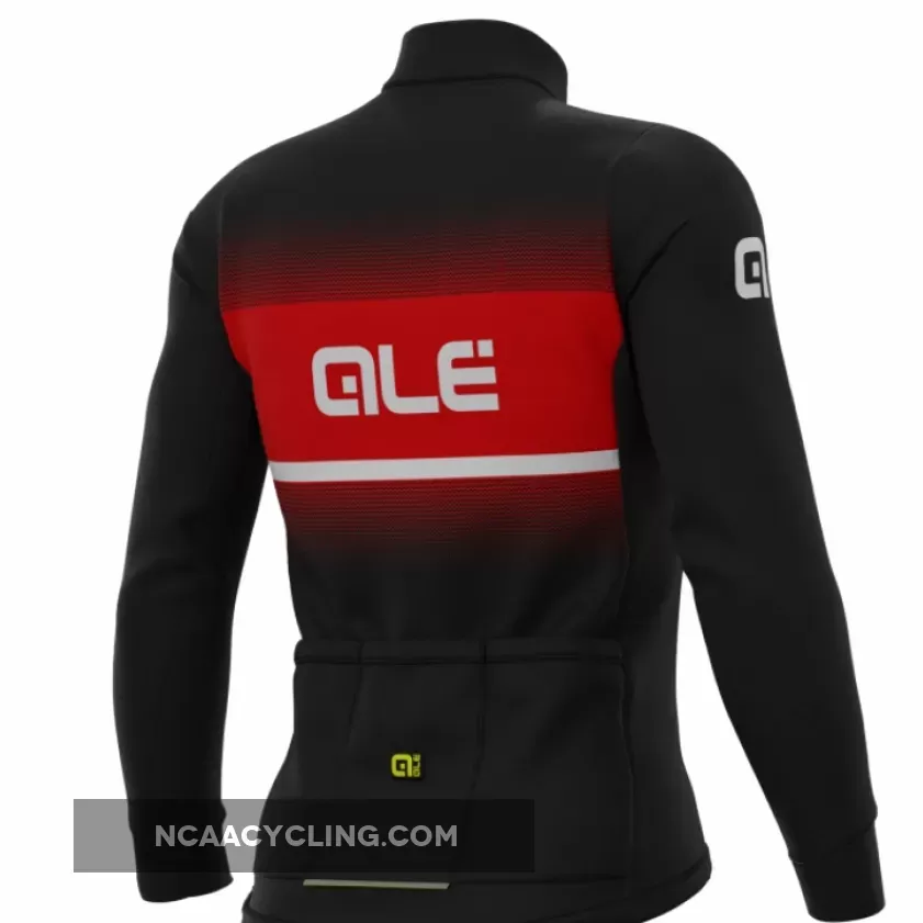 ALE' Blend Solid Winter Red Long Sleeve Jersey,