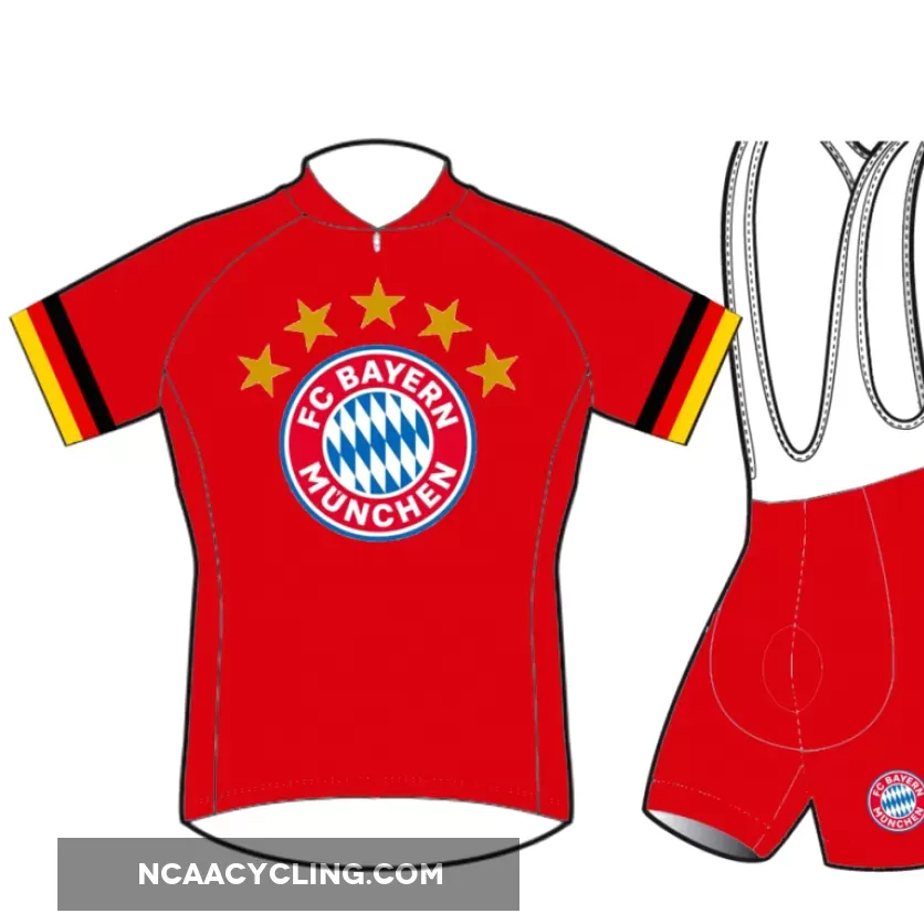 FC Bayern München Munich Short Sleeve Cycling Jerseys and (bib) shorts