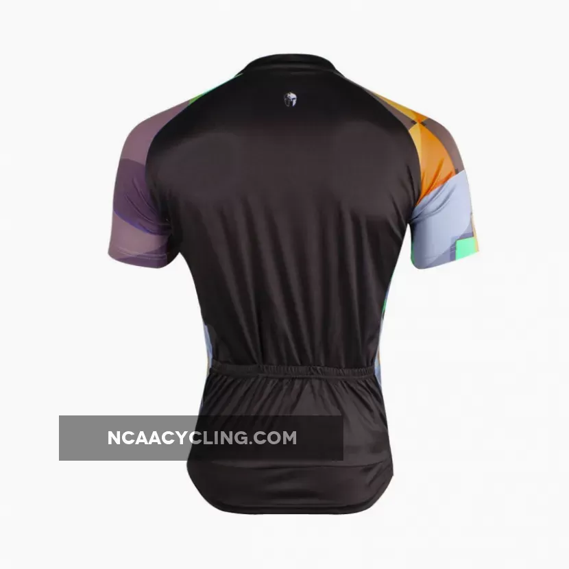 Ilpaladino Colorful Arms Breathable Black Jersey Men's Short-Sleeve Bicycling Shirts Summer Apparel Outdoor Sports Gear Quick Dry Wear NO.662