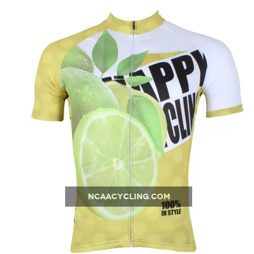 Happy Cycling Summer Fruit Lemon Men's Short-Sleeve Cycling Jersey Suit NO.177