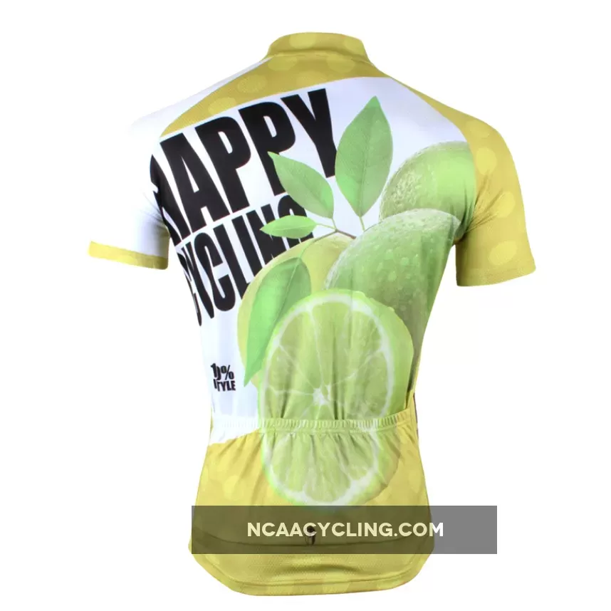 Happy Cycling Summer Fruit Lemon Men's Short-Sleeve Cycling Jersey Suit NO.177