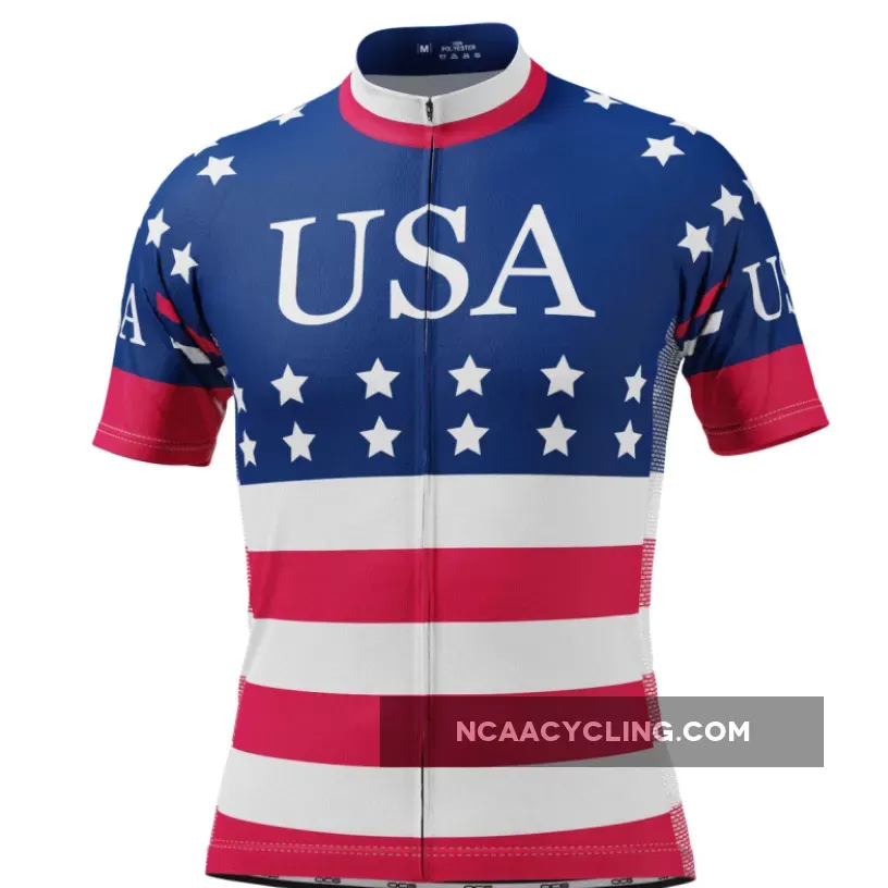 Men's American Stars and Stripes Short Sleeve Cycling Jersey Stars And Stripes Men's Shorts
