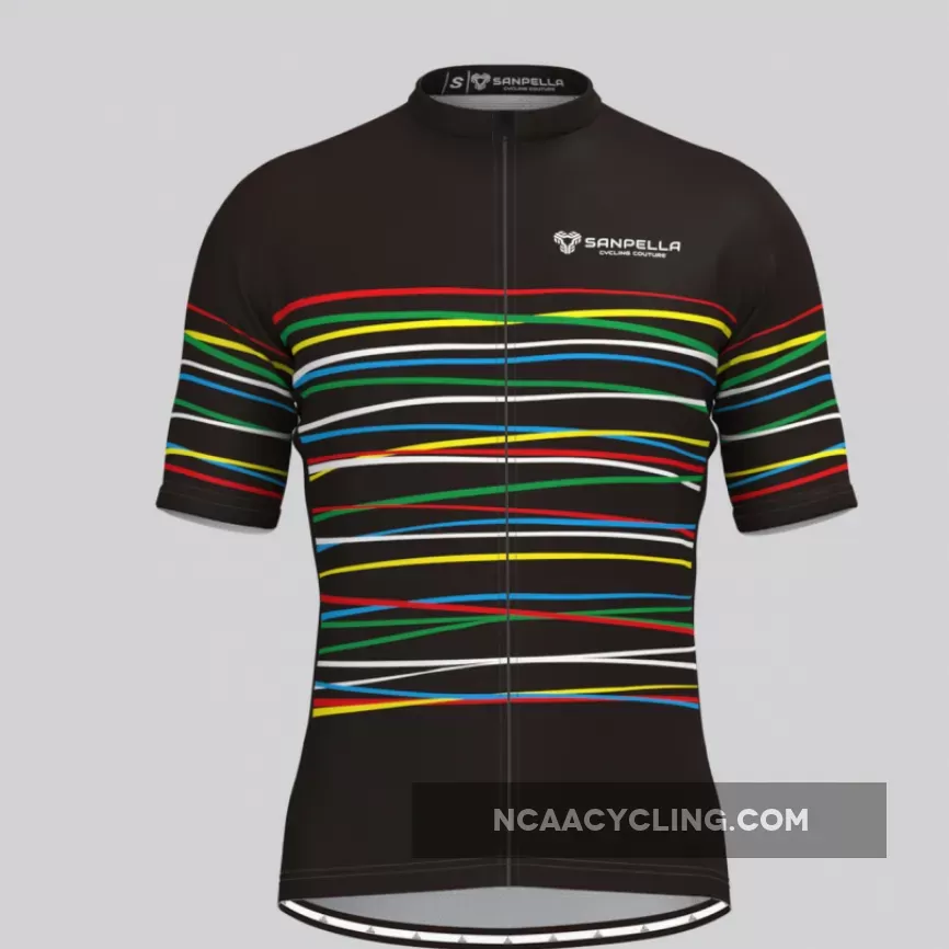 Sanpella Classic Colored Lines Men's Cycling Jersey Outlet