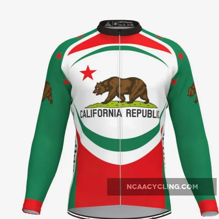 California Republic Men's Long Sleeve Cycling Jersey To Buy