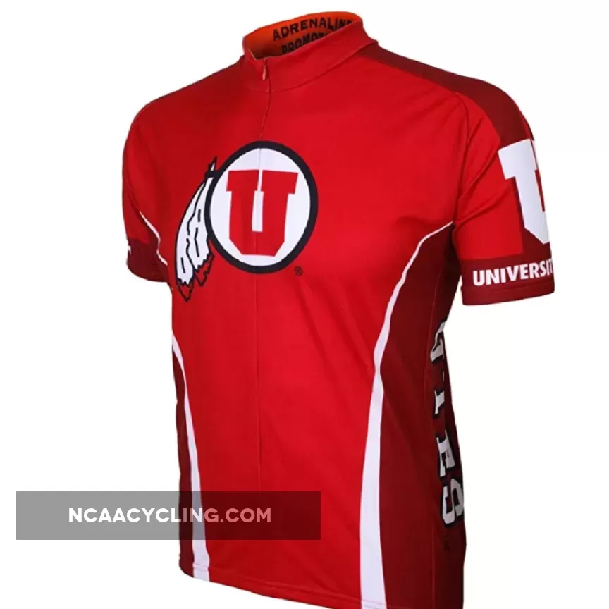 Adrenaline Promo University of Utah Utes 3/4 zip Men's Cycling Jersey UTAH-MED