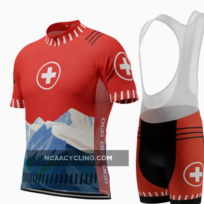 Men's Swiss Alps Short Sleeve Cycling Kit To Buy