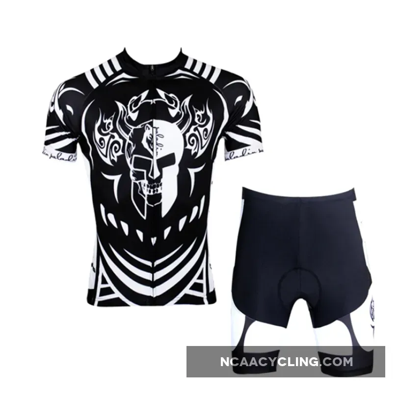 ILPALADINO Knight Mask Skull Sport Shirt Cycling Short/Long Sleeve Jersey/Suit Exercise Bicycling Pro Cycle Clothing Racing Apparel Outdoor Sports Leisure Biking Shirts 077