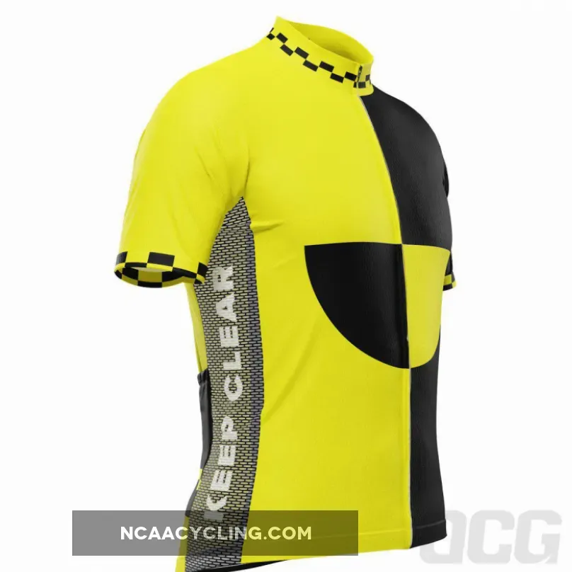 Men's Keep Clear Test Dummy Safety High Viz Cycling Jersey