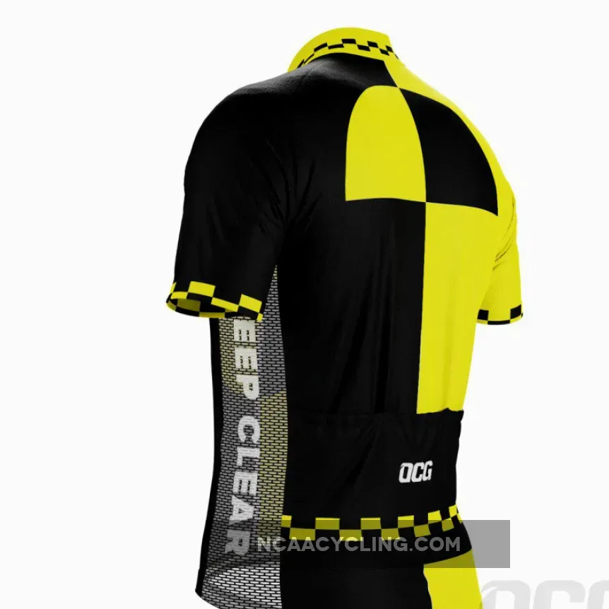 Men's Keep Clear Test Dummy Safety High Viz Cycling Jersey