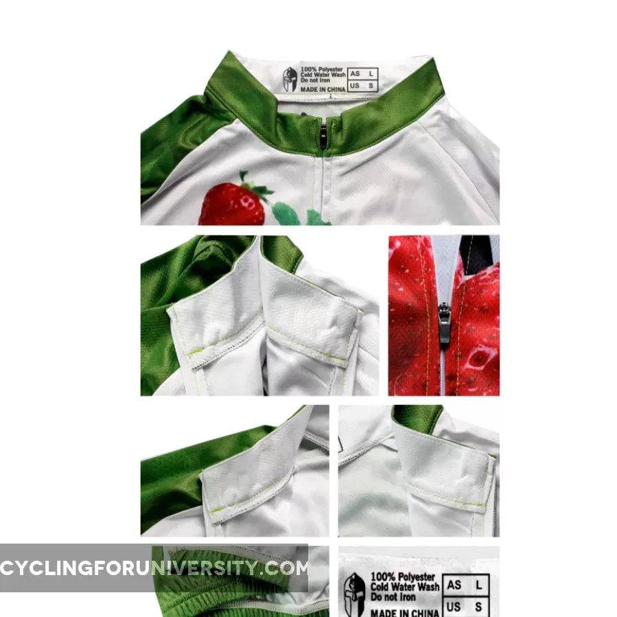 Happy Cycling Summer Fruit Strawberry Men's Short/Long-Sleeve Cycling Jersey Biking Shirts Breathable Outdoor Sports Gear Leisure Biking T-shirt Sports Clothes NO.174