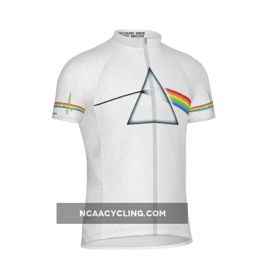 Primal Wear Pink Floyd Dark Side of the Moon Men's Sport Cycling Jersey White, Pink Floyd Cycling Jersey