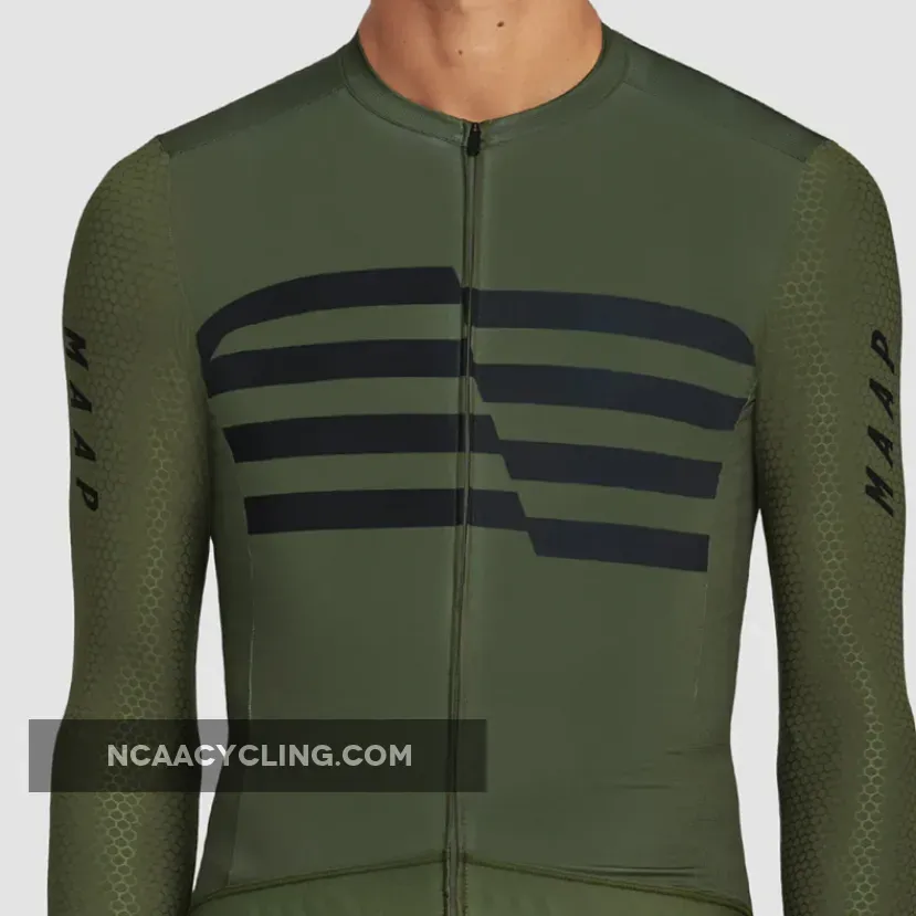 Maap Emblem Pro Hex long sleeve jersey - Green, Maap Long Sleeve Jersey