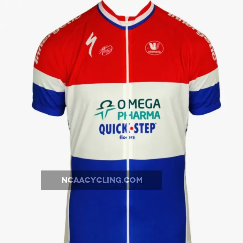 OMEGA PHARMA-QUICKSTEP dutch champ 2012/13 Vermarc professional cycling team - Cycling Jersey Short Sleeve