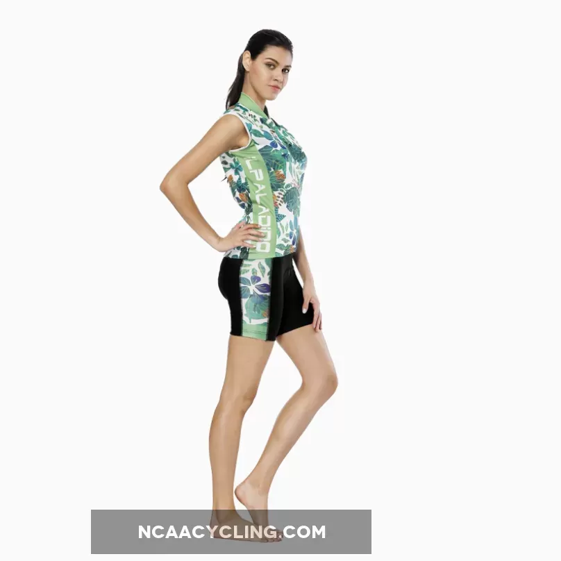 Tropical Plant Fresh Green Leaves Nordic Style Women's Cycling Short-sleeve Bike Jersey/Kit T-shirt Summer Spring Road Bike Wear Mountain Bike MTB Clothes Sports Apparel Top / Suit NO. 803