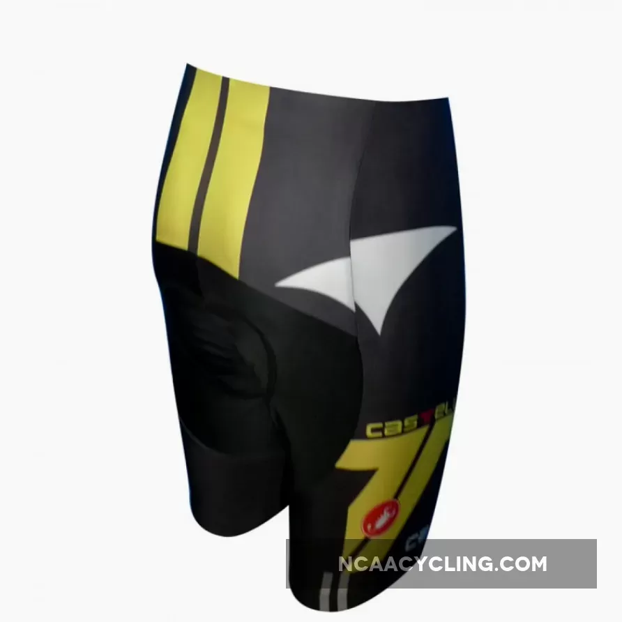 CASTELLI BLACK-Yellow Cycling Shorts For Sale