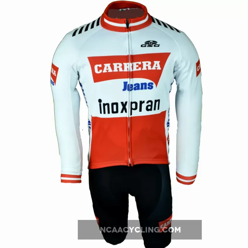 Carrera Retro Inoxpran White Long Sleeve Jersey, CAR20L1