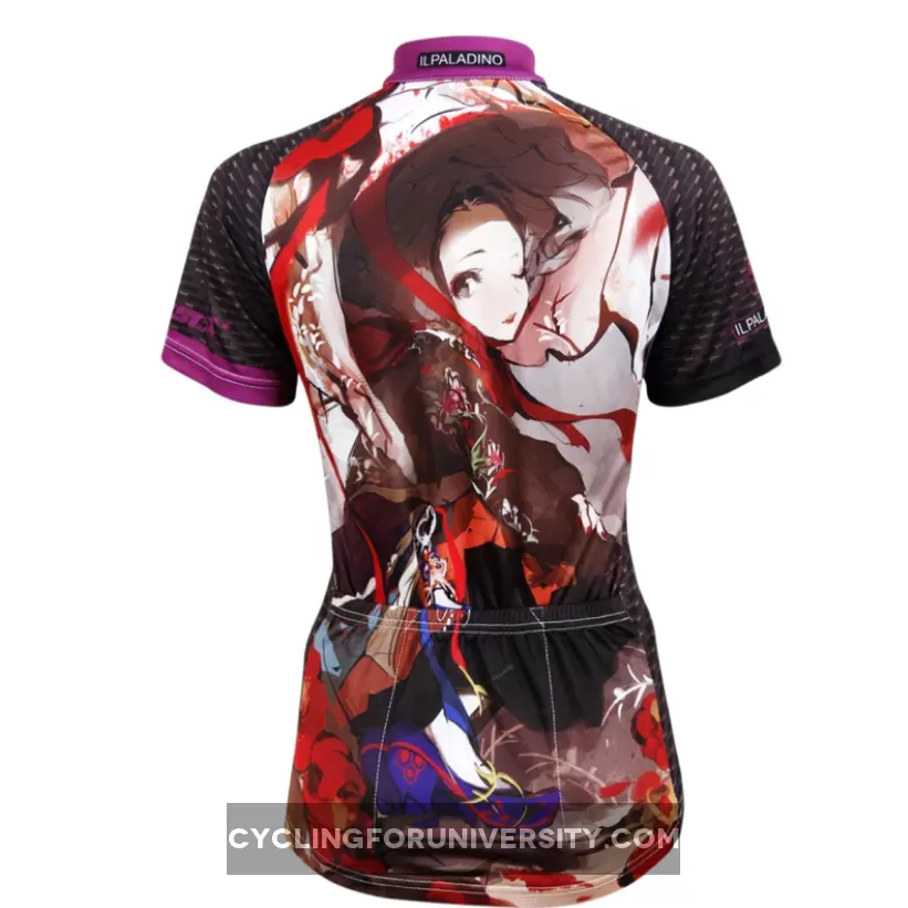 ILPALADINO ACG Animation Game Character Girl with Hat Woman's Short-Sleeve Cycling Jersey Summer Biking Wear Breathable Outdoor Sports Gear Leisure Biking T-shirt Sports Clothes NO.582