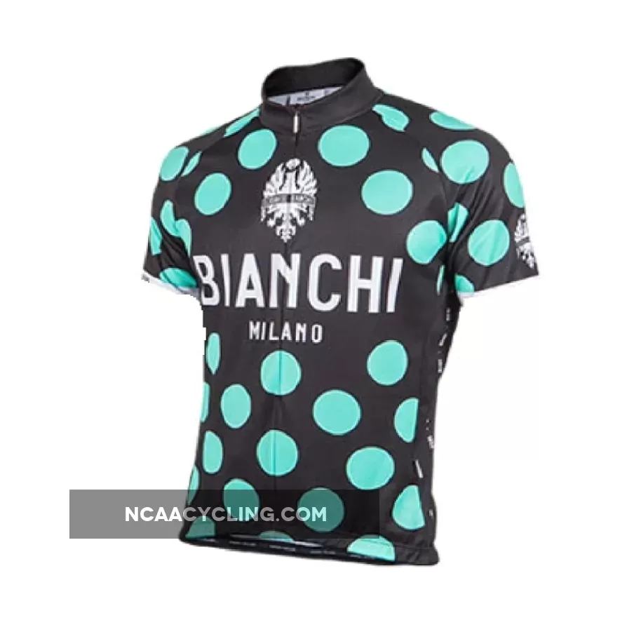Nalini Bianchi-Milano Pride Short Sleeve 3/4 Zip Cycling Jersey, Celeste Pride