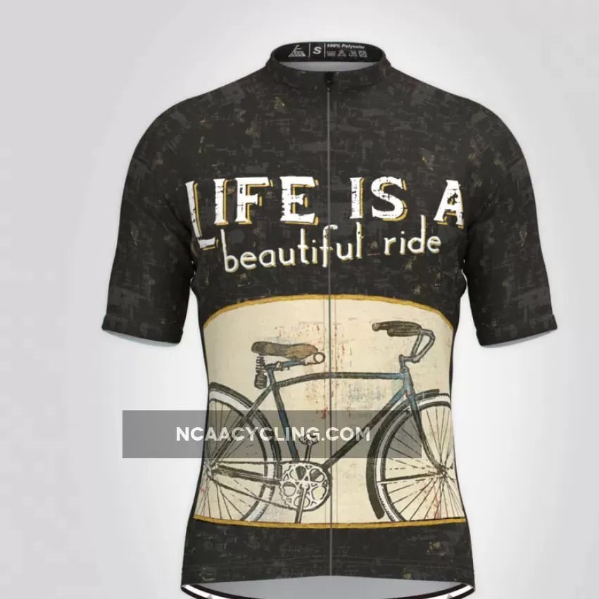 Life Is A Beautiful Ride Cycling Jersey Black To Buy