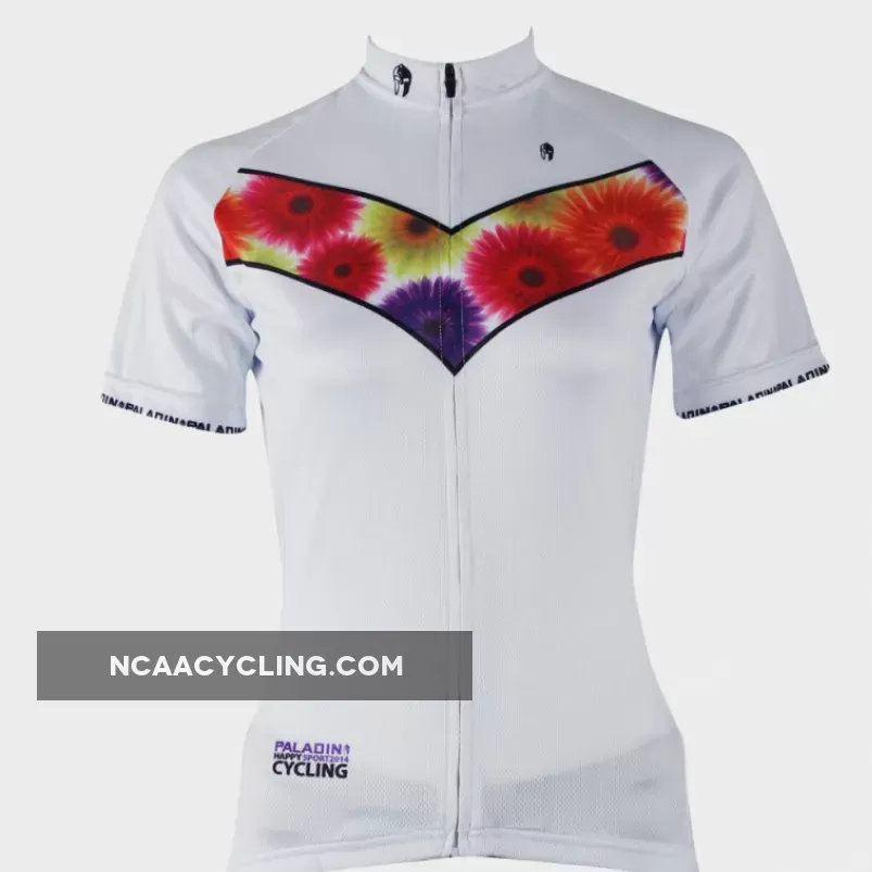 Ilpaladino Chrysanthemum Women's Short-sleeve Cycling Jersey/Suit Spring Biking Shirts Breathable Apparel Outdoor Sports Gear Clothes NO.280