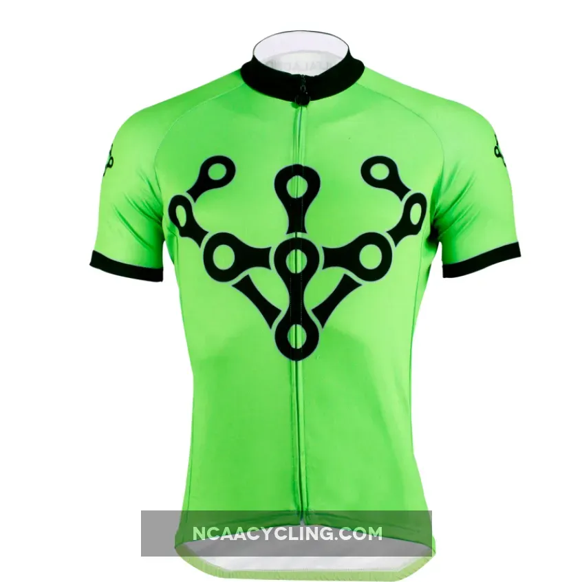 ILPALADINO Green Men's Cycling Jersey Green Comfortable Mountain Bike Clothes Bike Shirt Apparel Outdoor Sports Gear Leisure Biking T-shirt NO.625