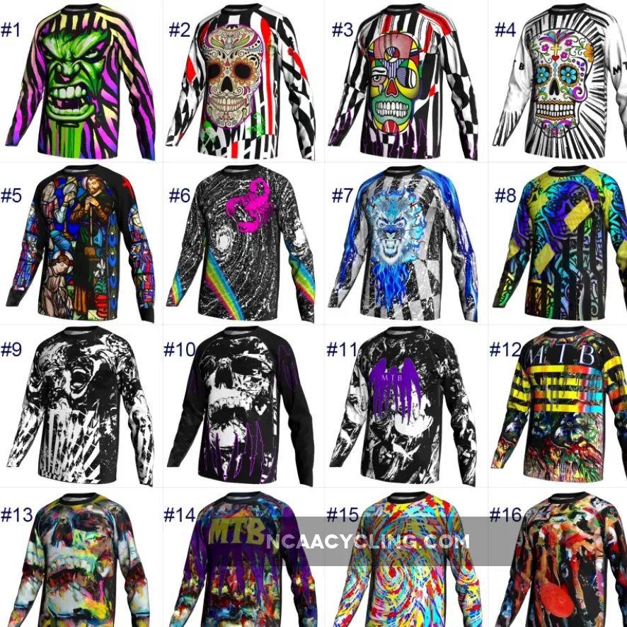 MTB jerseys Motocross Cycling Jersey Bicycle Ghost Long Shirt MTB Bike Downhill Wear Clothing Sleeve Custom Road Mountain Jacket Tight Top