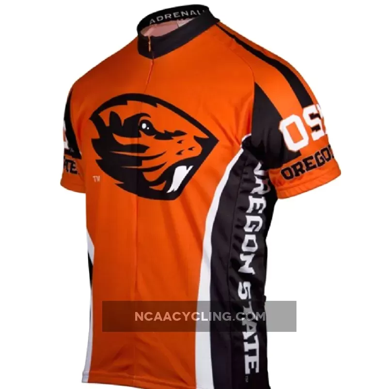 Adrenaline Promo Oregon State University 3/4 zip Men's Cycling Jersey #Oregon Cycling Jersey